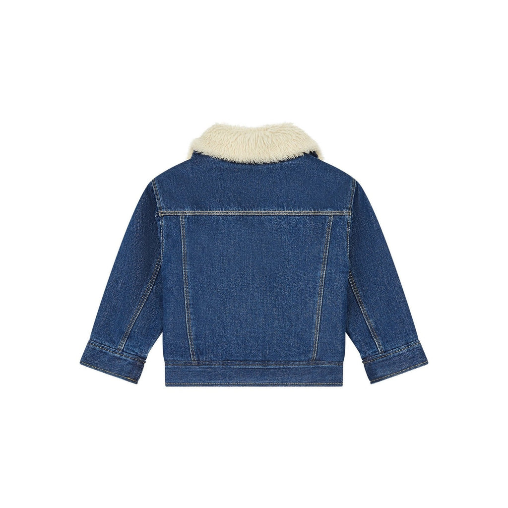 Veste Denim Organic Doublure Sherpa - Bleu - Fille