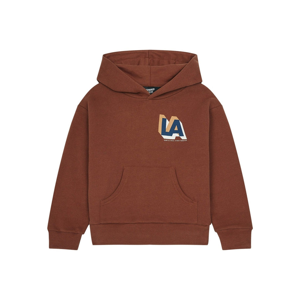 Hoodie La Surf Coton Bio - Rouille - Garçon