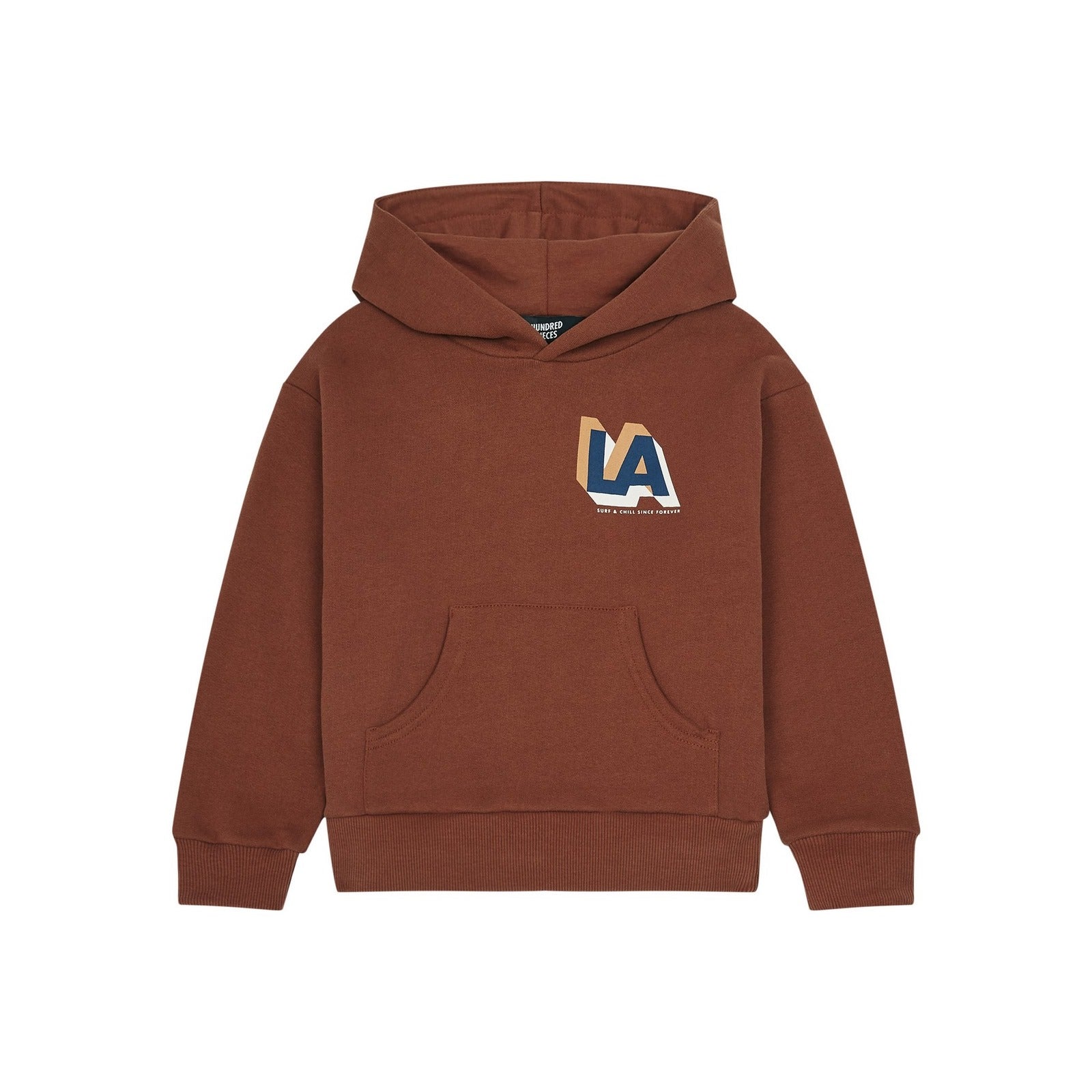 Hoodie La Surf Coton Bio - Rouille - Garçon