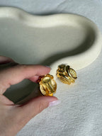 Boucles D’Oreilles Vintage - Relief Baroque
