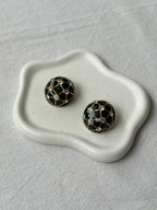 Pendientes Vintage - Esmalte Verde Y Pedrería