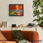Pintura por números - Río de Otoño y barca