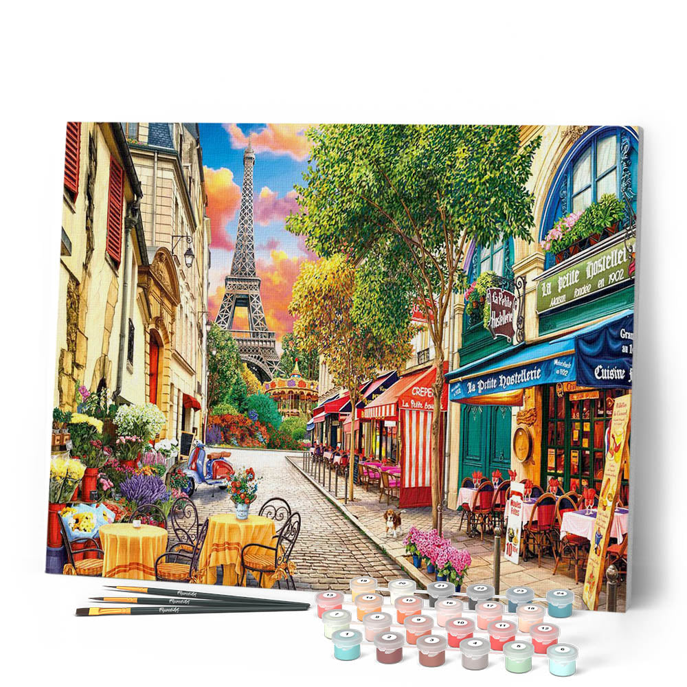 Pintura por números - Callejón en París