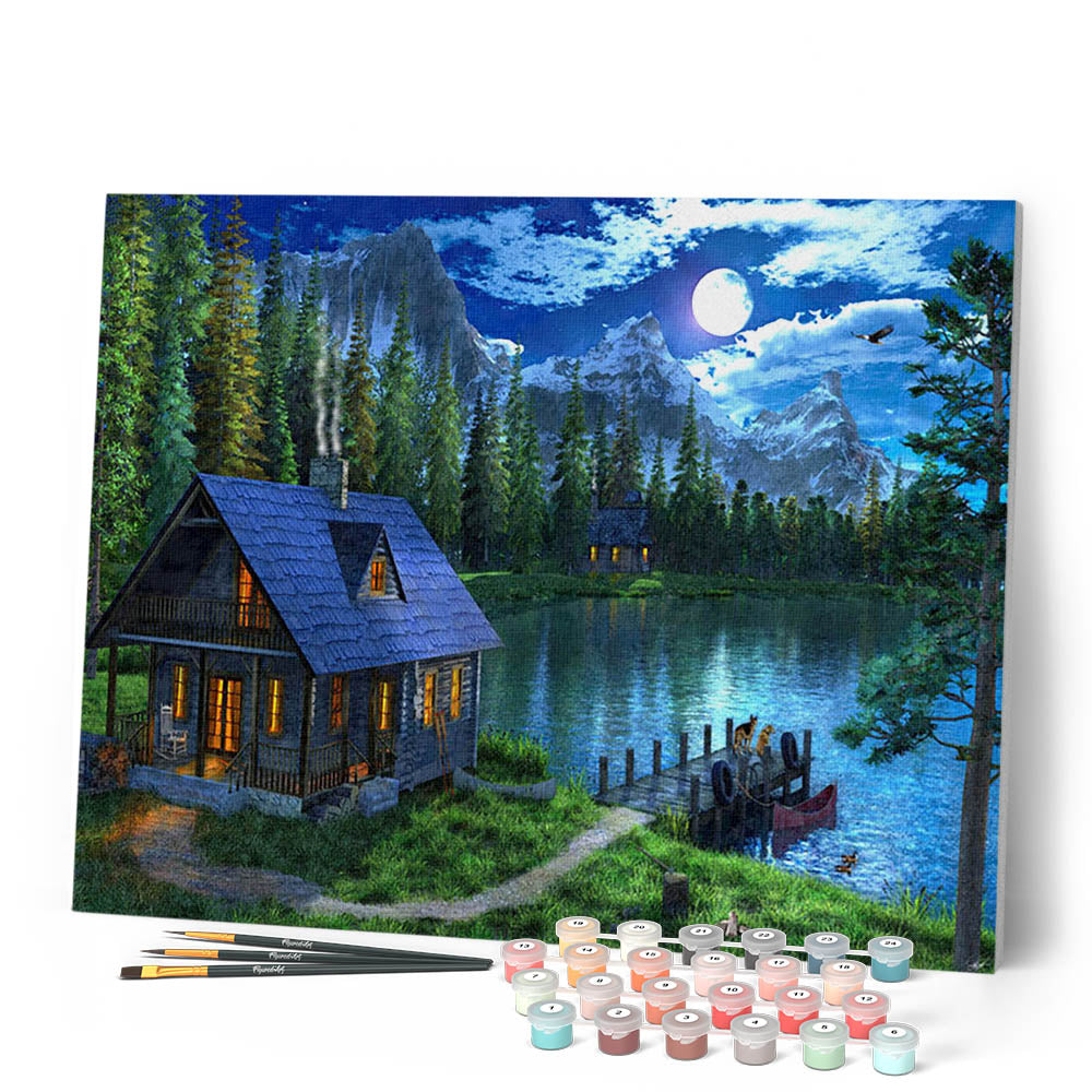 Pintura por números - Lago nocturno