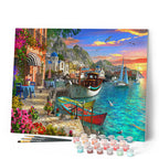 Peinture Par Numéros - Port Fleuri