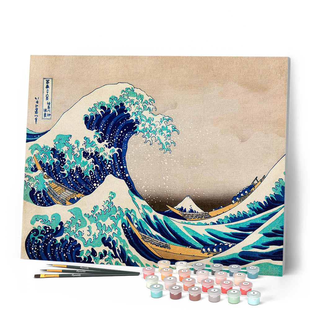 Peinture Par Numéros - La Grande Vague De Kanagawa - Katsushika Hokusai