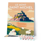 Paint By Numbers - Vintage Mont Saint-Michel Poster