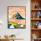 Paint By Numbers - Vintage Mont Saint-Michel Poster