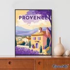 Pintura por números - Póster vintage de Provenza