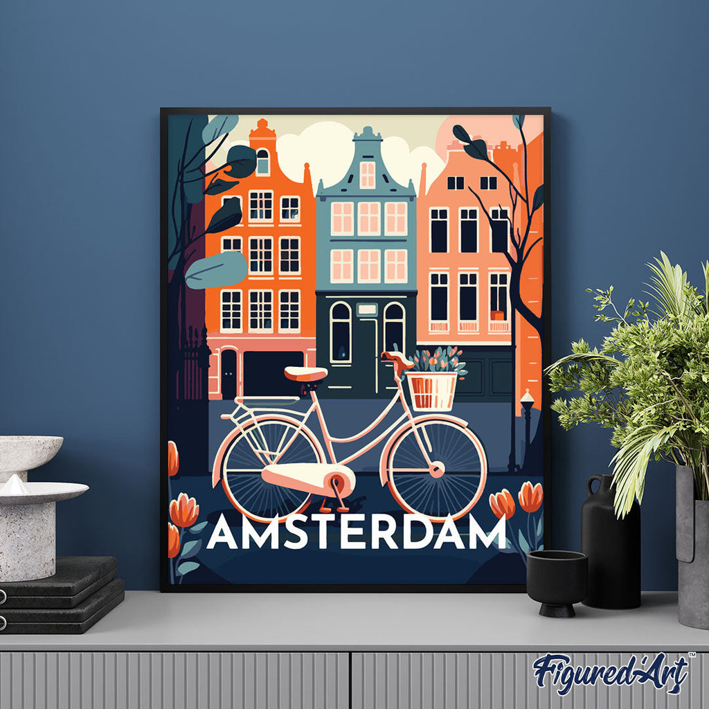 Peinture Par Numéros - Affiche Vintage Amsterdam