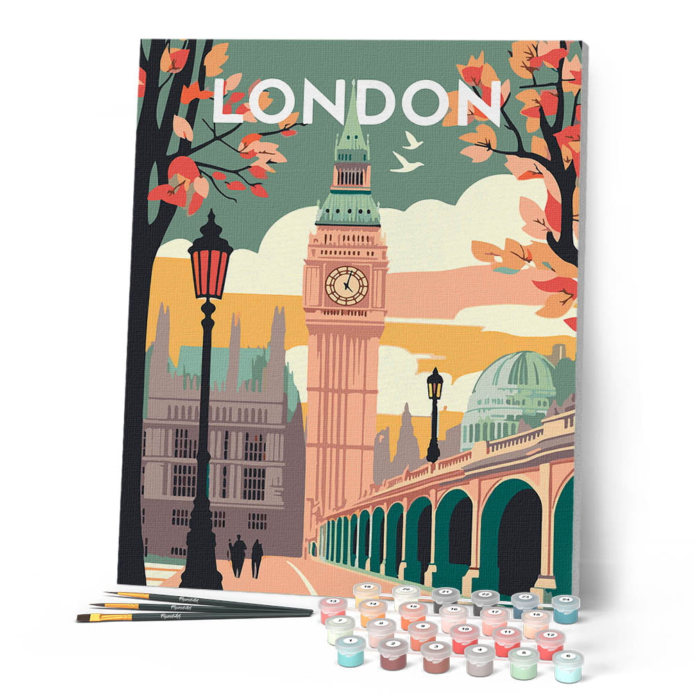 Peinture Par Numéros - Affiche Vintage Londres 2