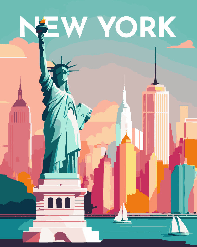 Peinture Par Numéros - Affiche Vintage New York