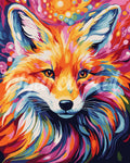 Paint By Numbers - Abstract Coloured Fox