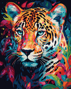 Paint By Numbers - Abstract Coloured Leopard