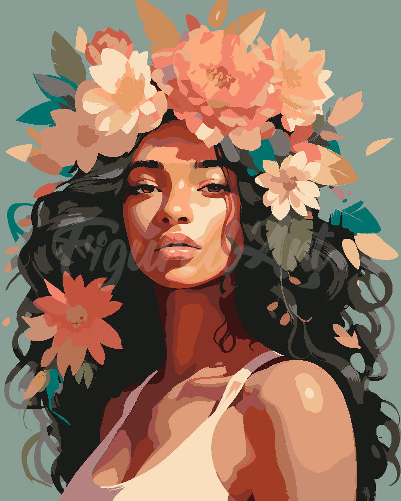 Paint By Numbers - Peony Crowned Beauty