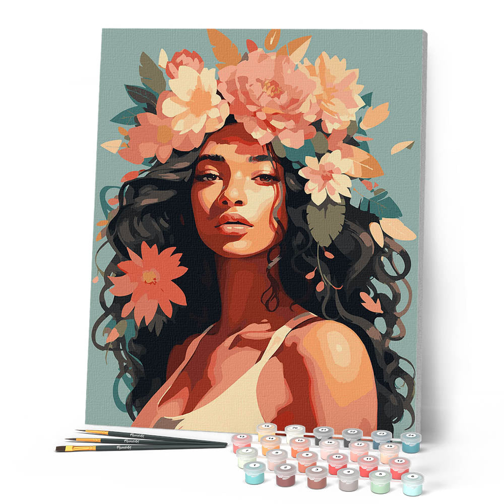 Paint By Numbers - Peony Crowned Beauty