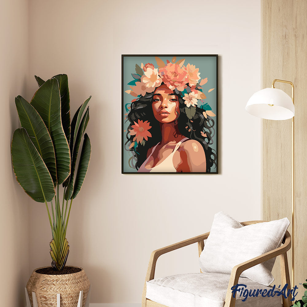 Paint By Numbers - Peony Crowned Beauty