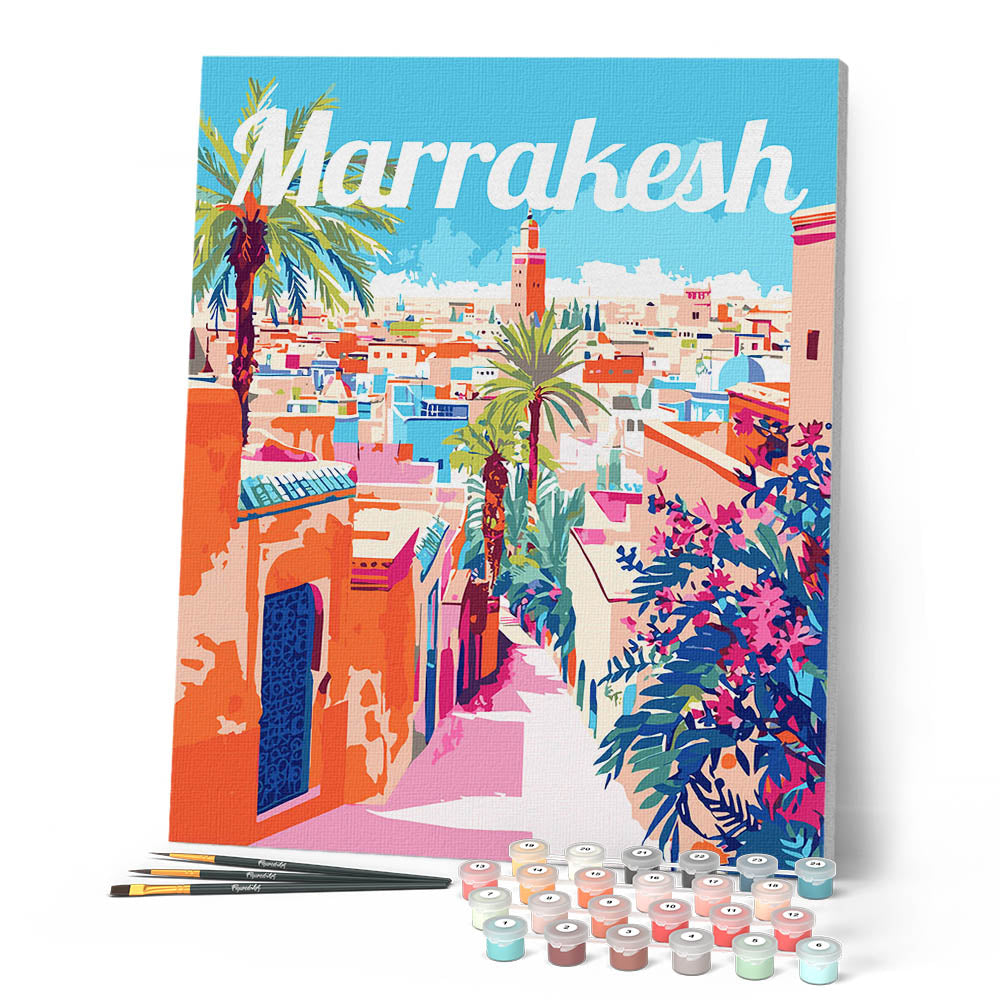 Peinture Par Numéros - Affiche De Voyage Marrakech