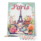 Peinture Par Numéros - Affiche De Voyage Paris En Fleurs