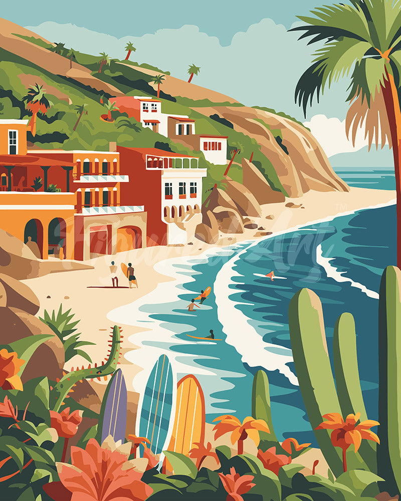 Paint by Numbers - Coastal Surf