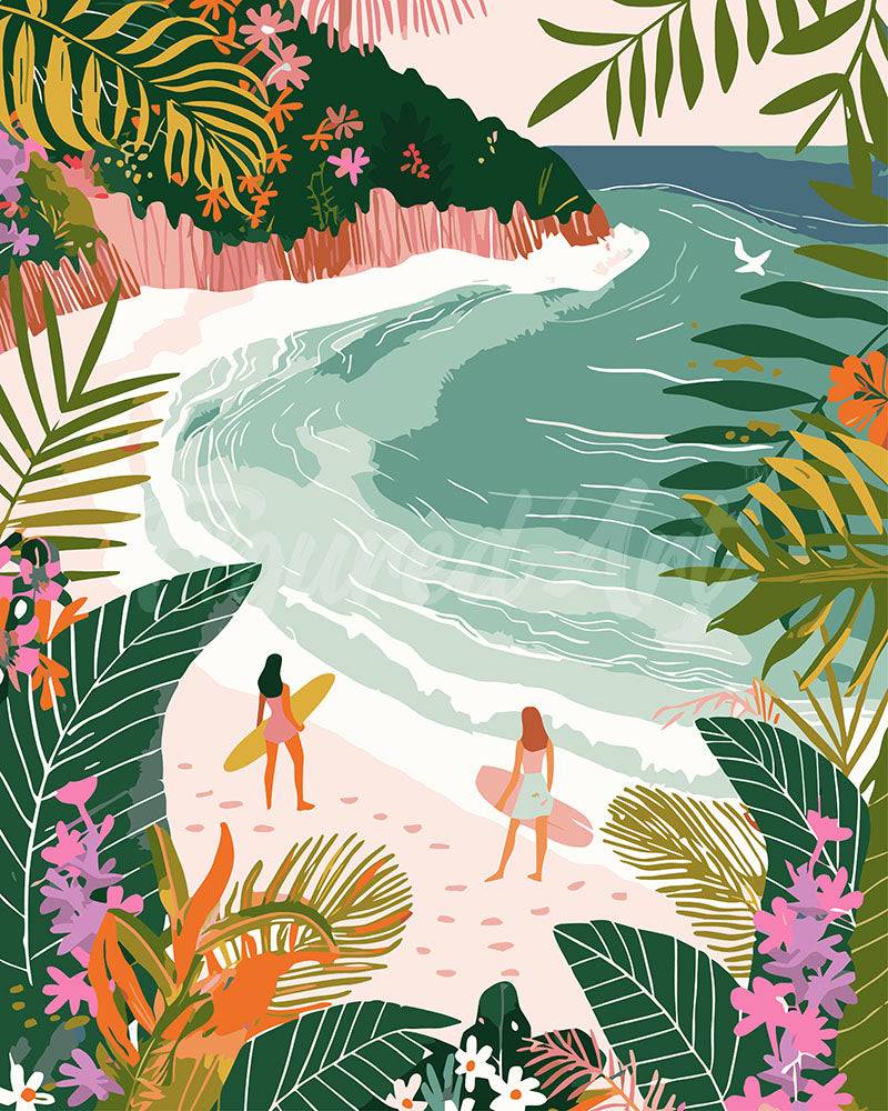 Peinture Par Numéros - Baie Tropicale