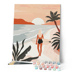 Paint By Numbers - Walk On The Beach At Sunset