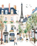 Peinture Par Numéros - Aquarelle Rue De Paris