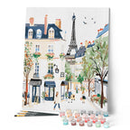 Peinture Par Numéros - Aquarelle Rue De Paris