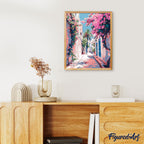 Pintura por números - Callejón florido