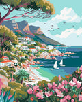 Peinture Par Numéros - Ville Côtière Au Printemps