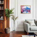 Pintura por números - Monte Fuji y lago de los cerezos en flor