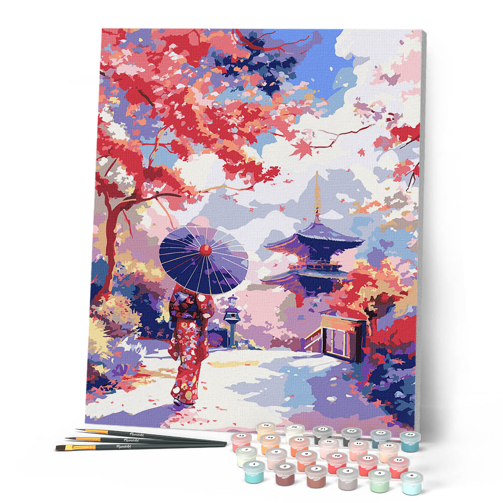 Pintura por números - Jardín japonés en otoño