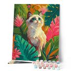 Pintura por números - Gatito Ragdoll en la jungla