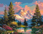 Paint by Numbers - Alpine Glow at Sunset