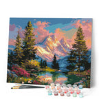 Paint by Numbers - Alpine Glow at Sunset