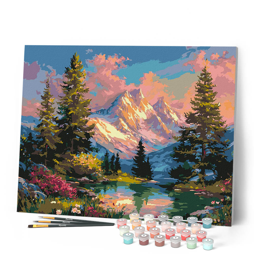 Paint by Numbers - Alpine Glow at Sunset
