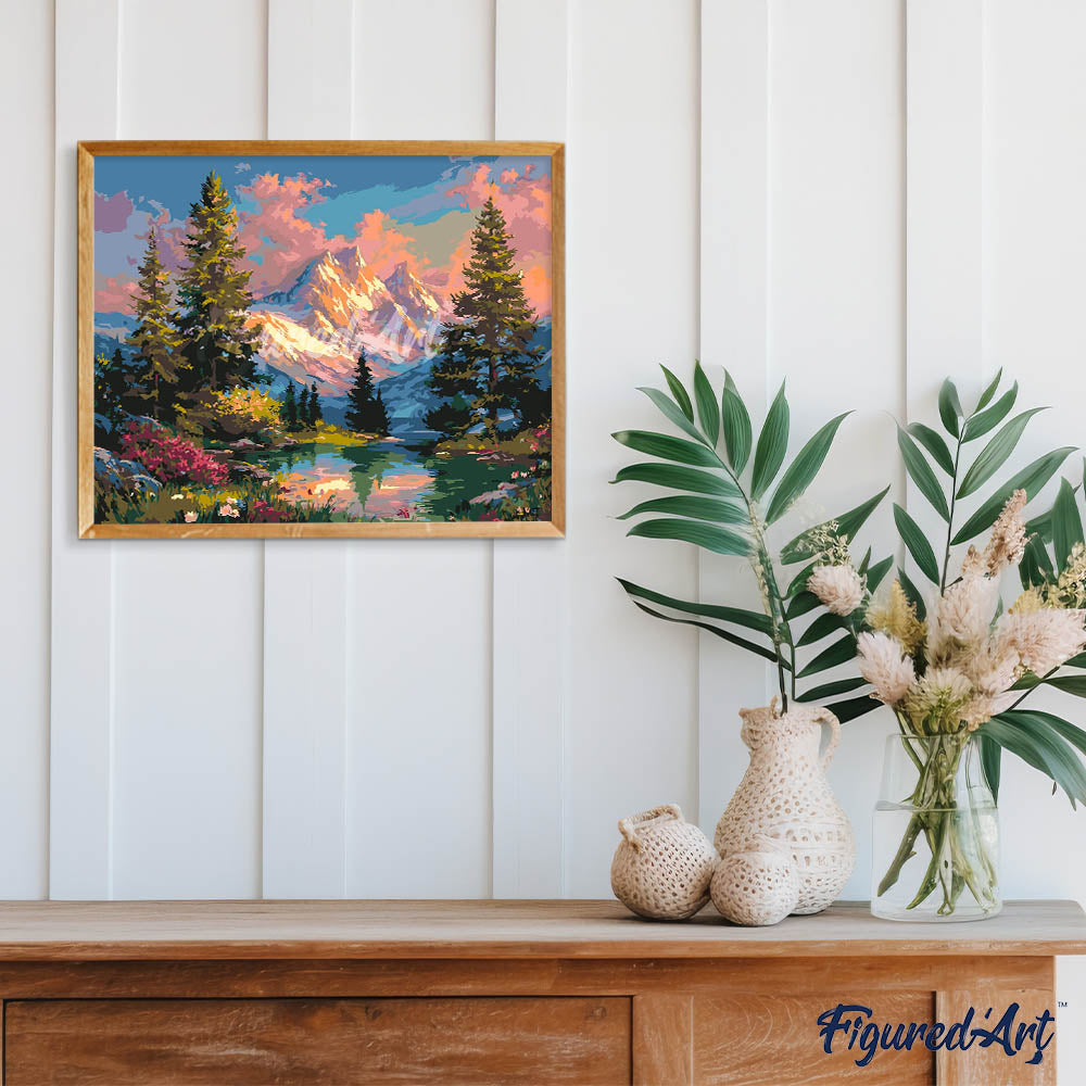 Paint by Numbers - Alpine Glow at Sunset