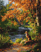 Paint By Numbers - Red Fox By The River