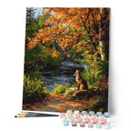 Paint By Numbers - Red Fox By The River