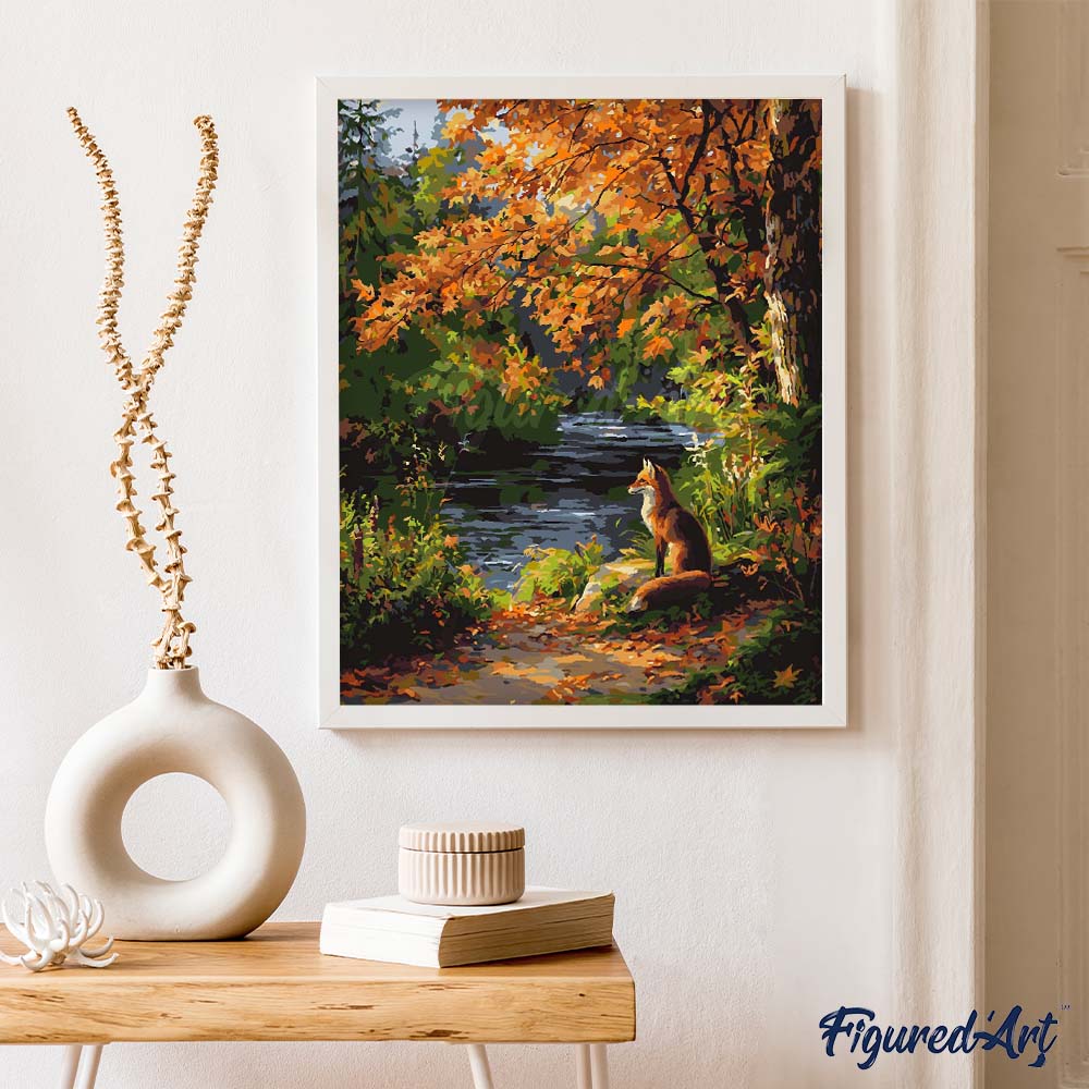Paint By Numbers - Red Fox By The River
