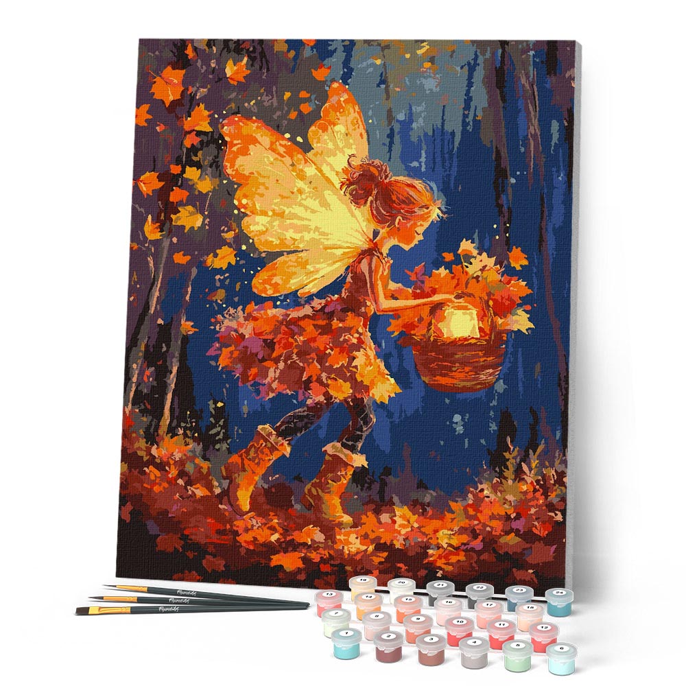 Pintura por números - El hada recolectora de hojas