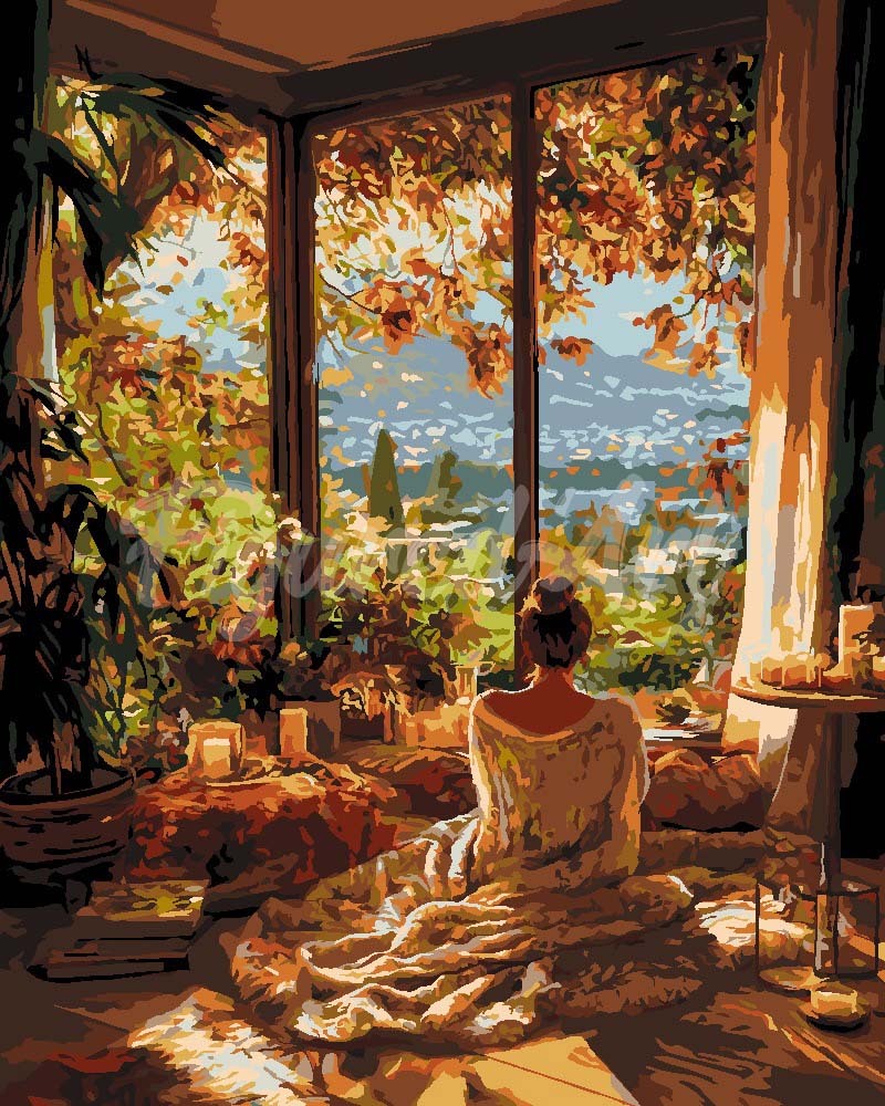 Pintura por números - Acogedora mañana de otoño