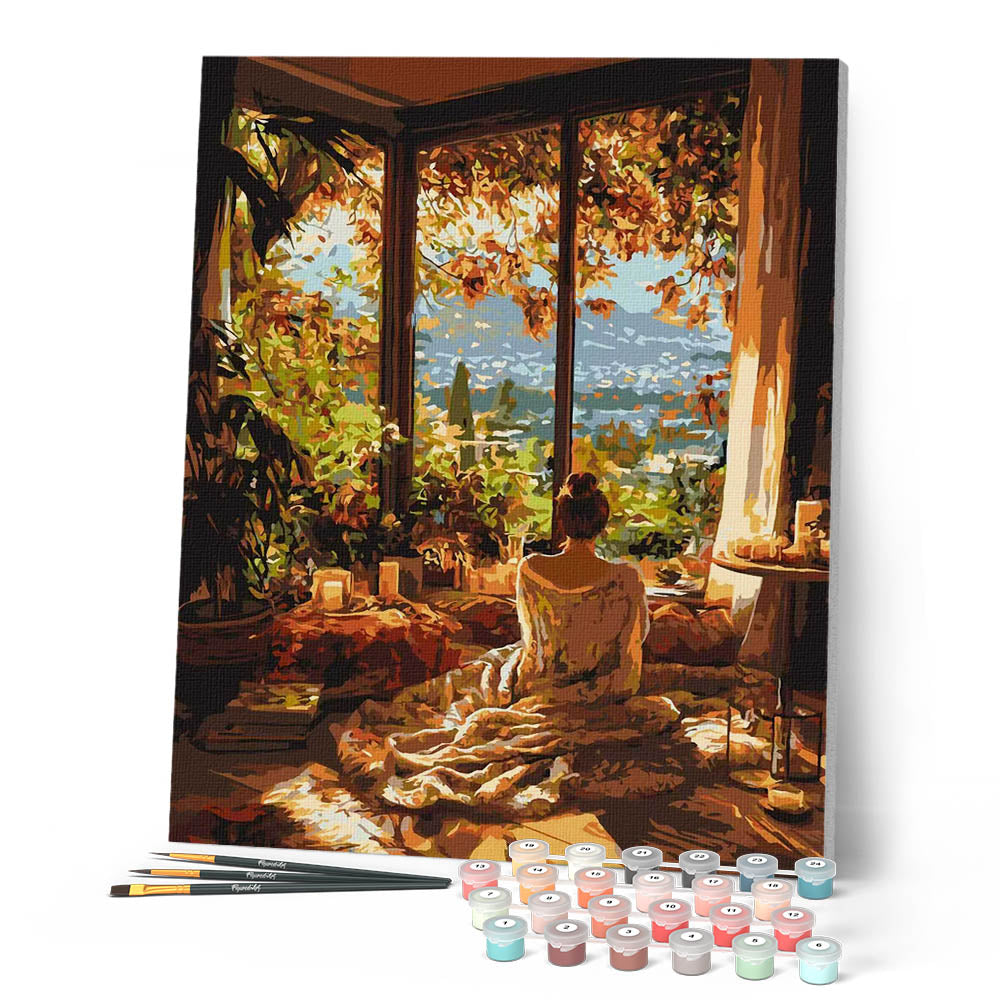 Pintura por números - Acogedora mañana de otoño