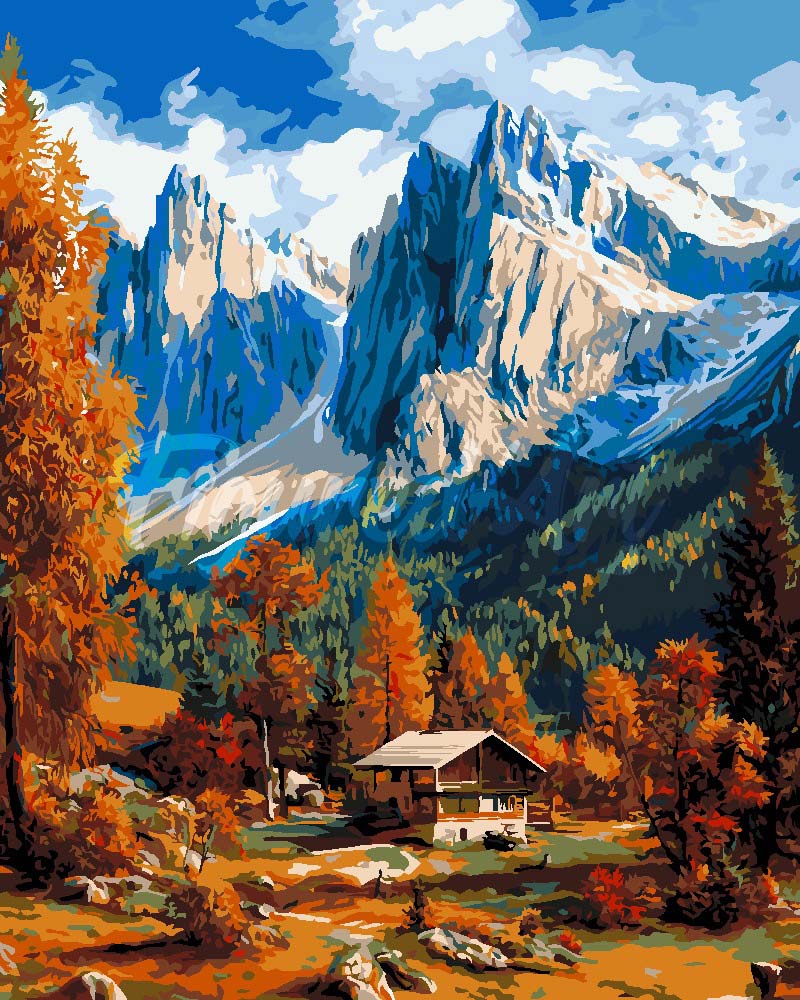 Peinture Par Numéros - Automne Dans Les Dolomites