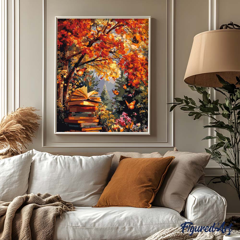 Paint by Numbers - Autumn Reading and Butterflies