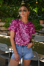 Blouse À Sequins Liza - Rose