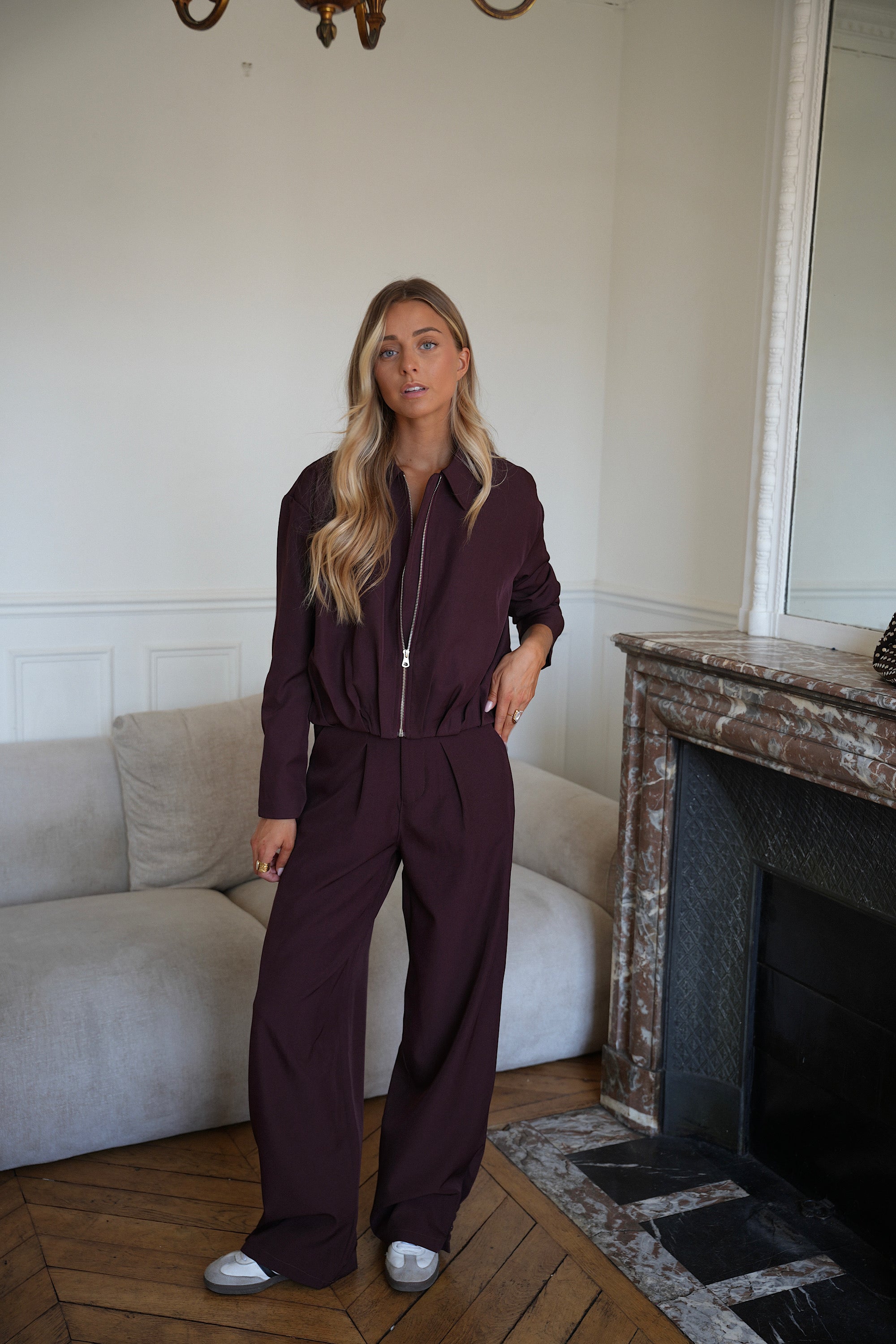Veste Zippée Jamy - Prune