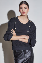 Poppy Black Sweatshirt