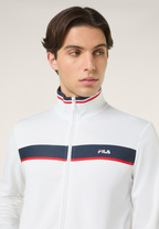 Veste De Survêtement À Bandes Classique - Blanc Éclatant-Iris Noir
