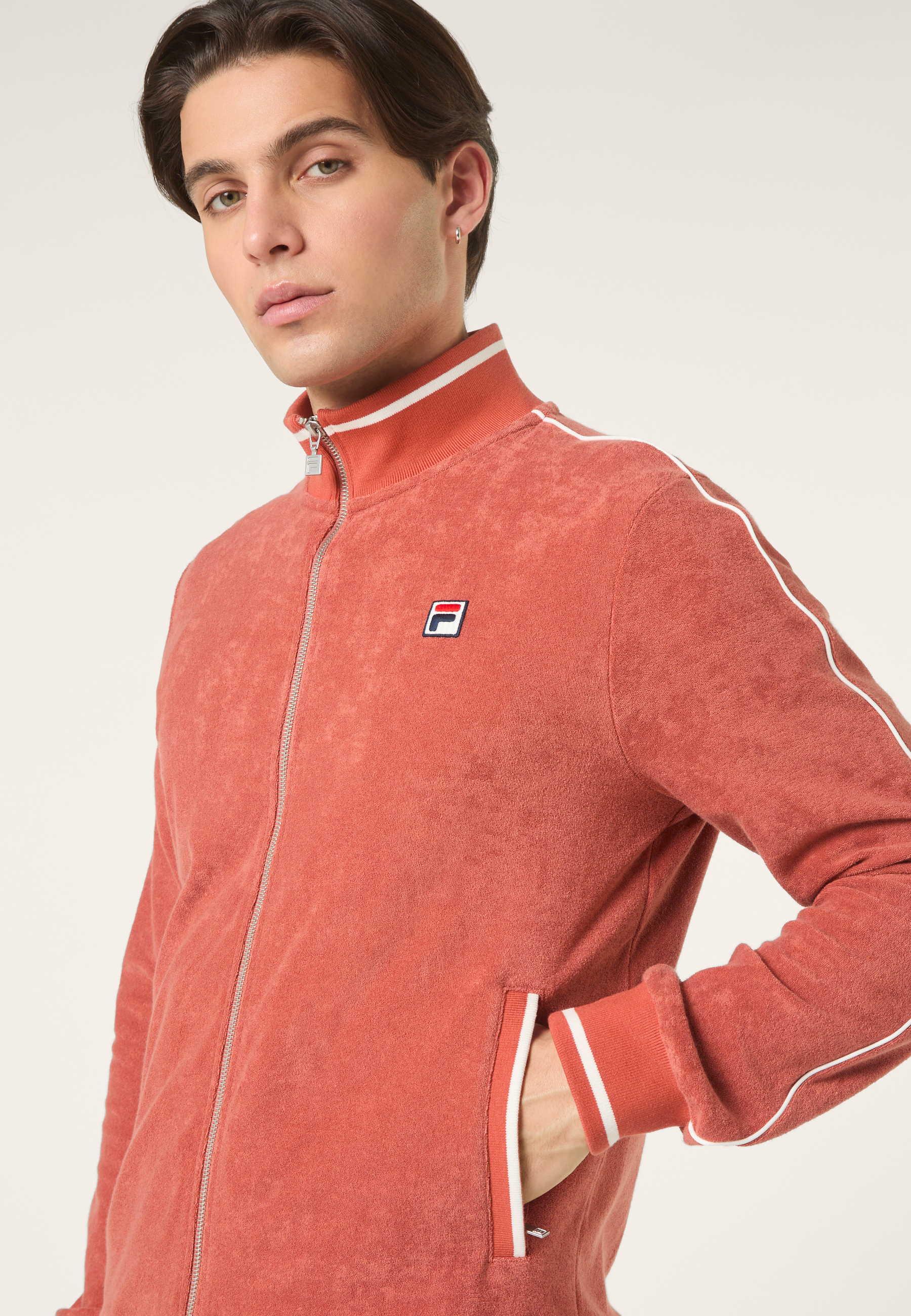 Classic Terry Track Jacket - Etruscan Red
